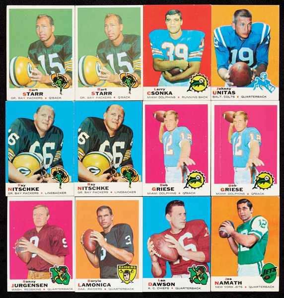 1969 Topps Football Group With 50 HOFers (215)