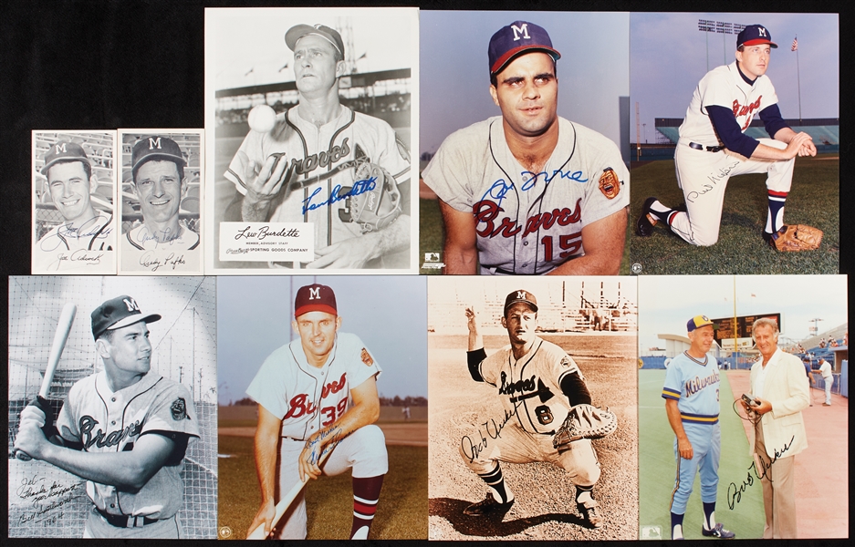 Milwaukee Braves Signed 8x10 Photo Collection (55)