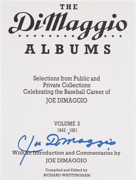 Joe DiMaggio TRIPLE-Signed The DiMaggio Albums (PSA/DNA)