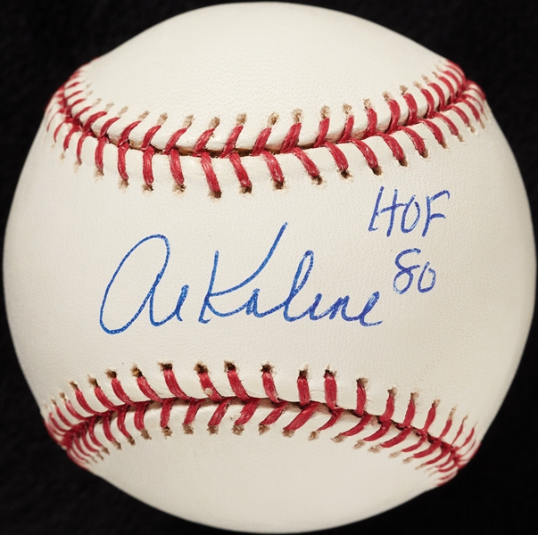 Al Kaline Single-Signed OML Baseball HOF 80 (Steiner)