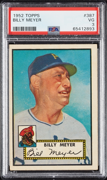 1952 Topps Billy Meyer No. 387 PSA 3