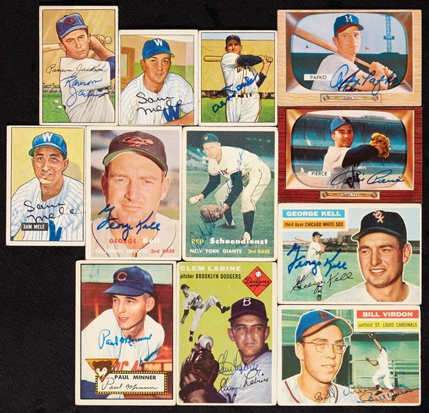 Signed 1950s Baseball Card Collection (247)
