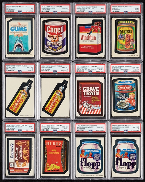 1973-75 Wacky Packages Huge High-Grade Array, 37 Slabs (481)