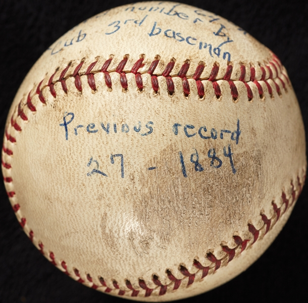Ron Santo 28th Home Run of 1964 Season (Record for 3rd Baseman) Game-Used Baseball (9/17/64) 