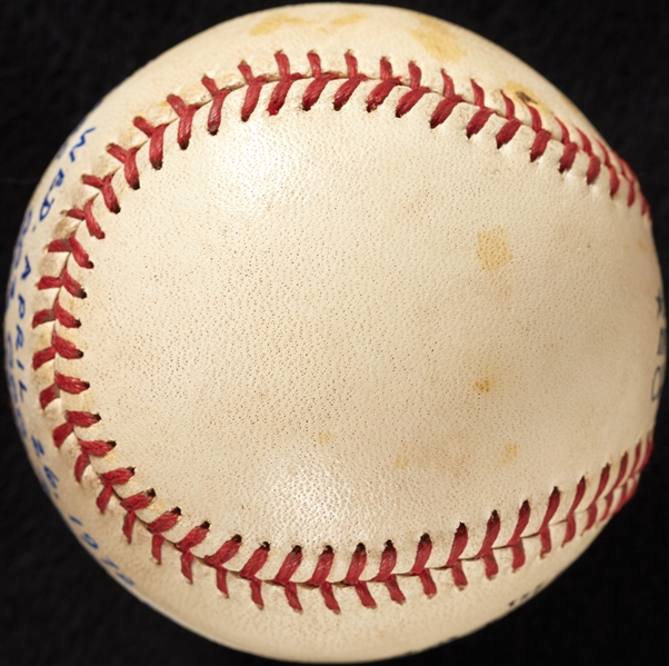 Ron Santo Passed Stan Hack for Game Played by Cubs 3rd Baseman Game-Used Baseball (4/26/72)