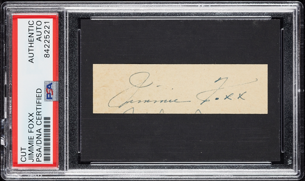 Jimmie Foxx Cut Signature (PSA/DNA)