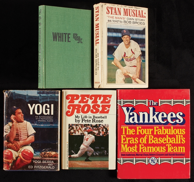 Signed Hardcover Books Group with Berra, Musial (13)