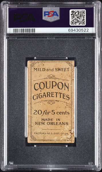 1914 T213 Coupon Cigarettes (Type 2) Roger Bresnahan Toledo PSA 1.5