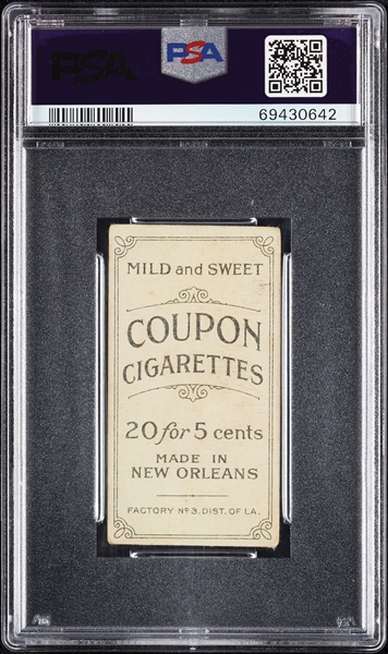 1914 T213 Coupon Cigarettes (Type 2) Hughie Jennings Both Hands Showing PSA 3