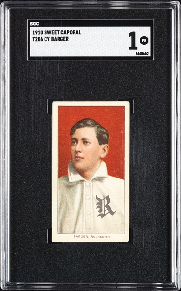 1909-11 T206 Cy Barger SGC 1