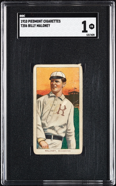 1909-11 T206 Billy Maloney SGC 1