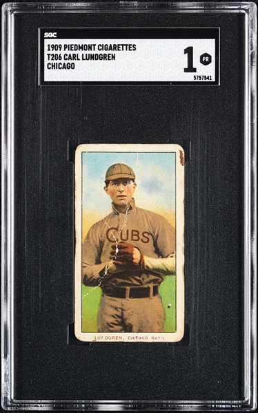 1909-11 T206 Carl Lundgren Chicago SGC 1