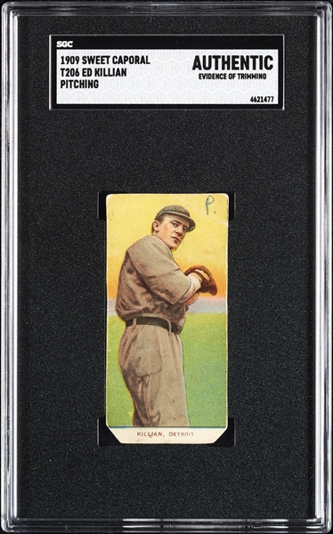 1909-11 T206 Ed Killian Pitching SGC Authentic