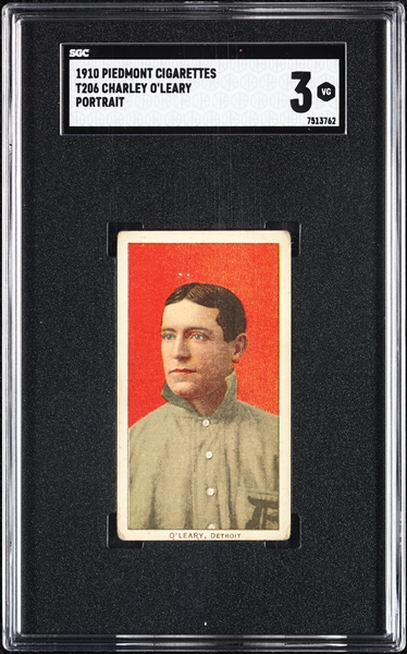 1909-11 T206 Charley O'Leary Portrait SGC 3