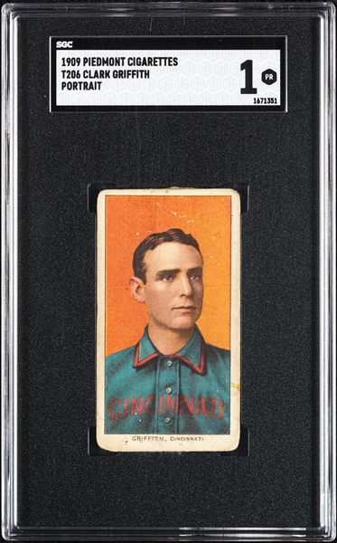 1909-11 T206 Clark Griffith Portrait SGC 1