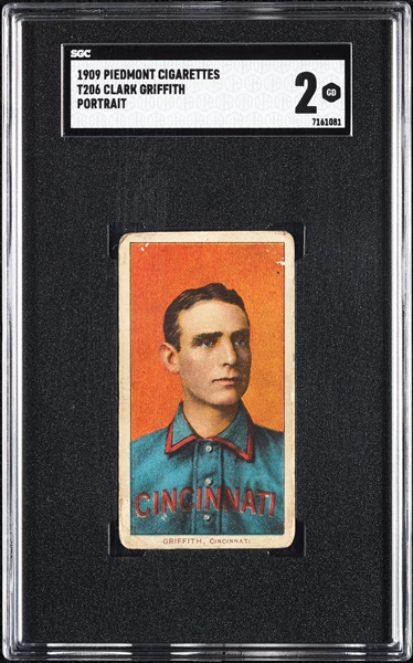 1909-11 T206 Clark Griffith Portrait SGC 2