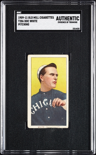 1909-11 T206 Doc White Pitching SGC Authentic