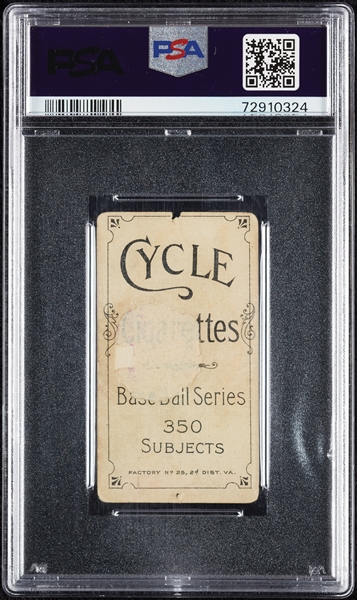 1909-11 T206 Bill Clancy (Clancey) (Cycle 350 Back) PSA 1