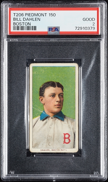 1909-11 T206 Bill Dahlen Boston PSA 2