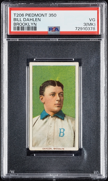1909-11 T206 Bill Dahlen Brooklyn PSA 3 (MK)