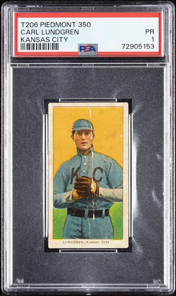 1909-11 T206 Carl Lundgren Kansas City PSA 1
