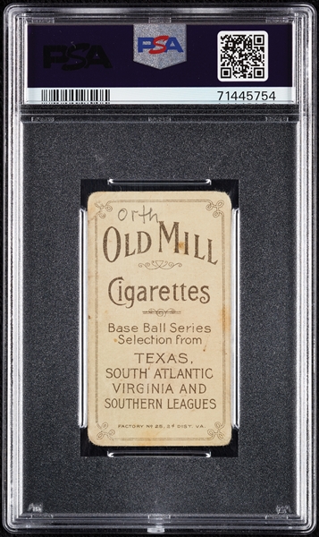 1909-11 T206 Al Orth (Old Mill Back) PSA Authentic