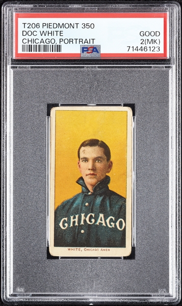 1909-11 T206 Doc White Chicago, Portrait PSA 2 (MK)