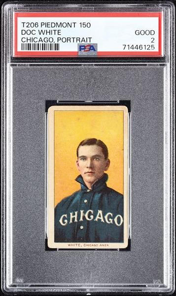 1909-11 T206 Doc White Chicago, Portrait PSA 2