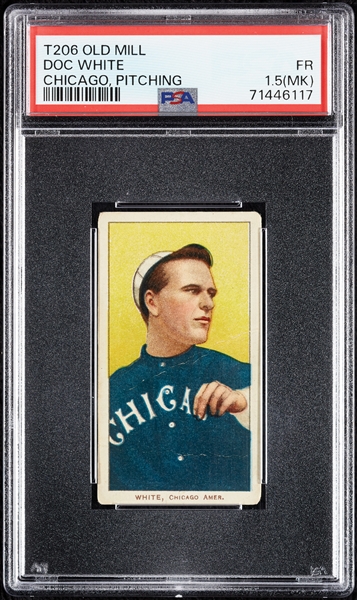 1909-11 T206 Doc White Chicago, Pitching (Old Mill Back) PSA 1.5 (MK)
