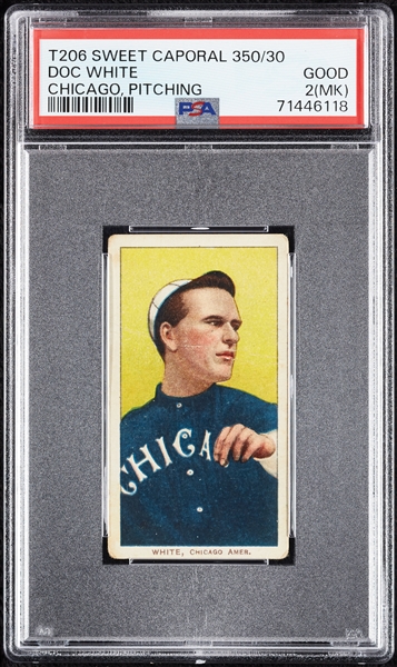 1909-11 T206 Doc White Chicago, Pitching PSA 2 (MK)
