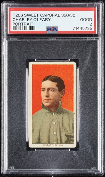 1909-11 T206 Charley O'Leary Portrait PSA 2