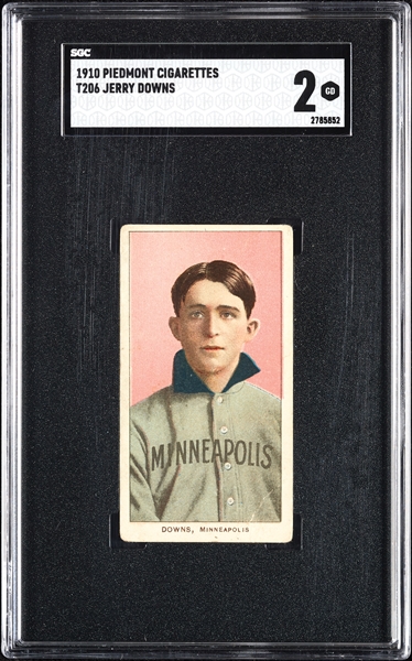 1909-11 T206 Jerry Downs SGC 2
