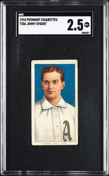 1909-11 T206 Jimmy Dygert SGC 2.5