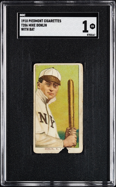 1909-11 T206 Mike Donlin With Bat SGC 1