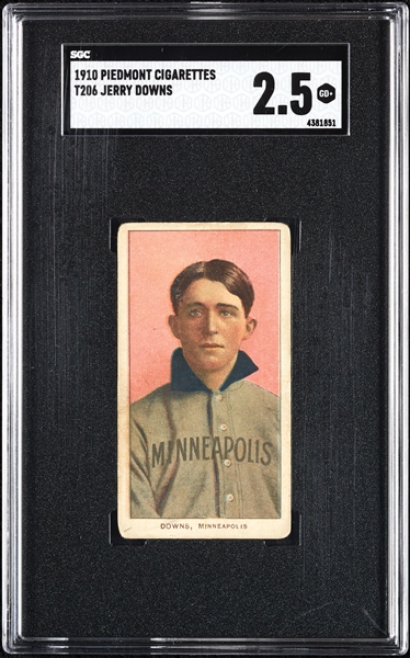 1909-11 T206 Jerry Downs SGC 2.5