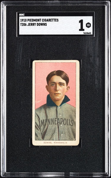 1909-11 T206 Jerry Downs SGC 1