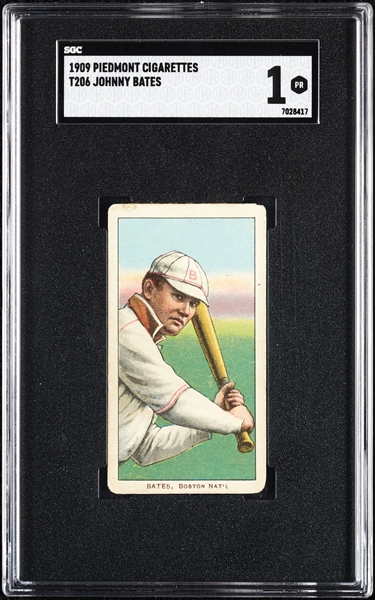 1909-11 T206 Johnny Bates SGC 1