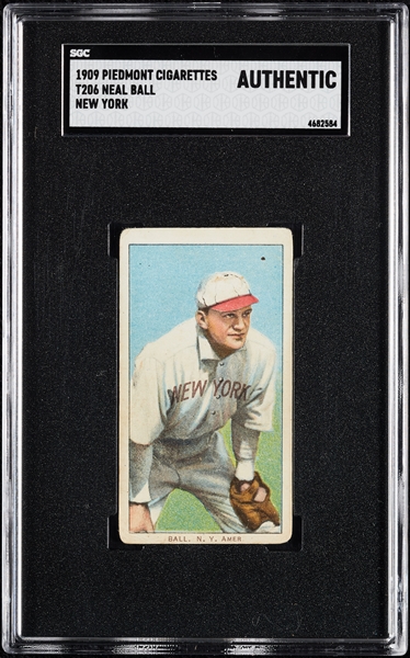 1909-11 T206 Neal Ball New York SGC Authentic