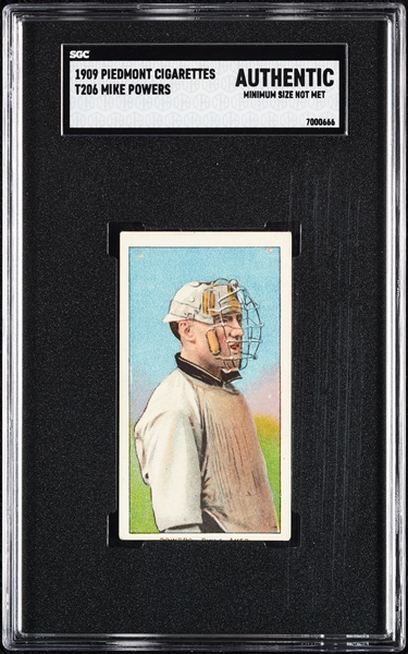 1909-11 T206 Mike Powers SGC Authentic