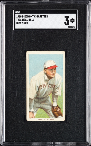 1909-11 T206 Neal Ball New York SGC 3
