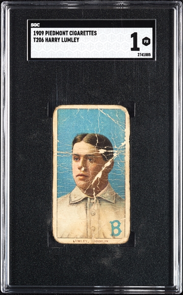 1909-11 T206 Harry Lumley SGC 1