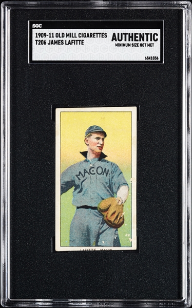 1909-11 T206 James LaFitte (Old Mill Back) SGC Authentic