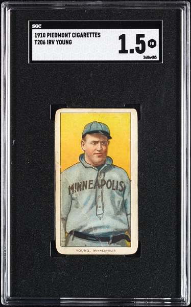 1909-11 T206 Irv Young SGC 1.5