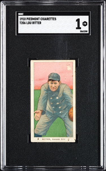 1909-11 T206 Lou Ritter SGC 1