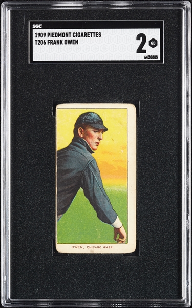 1909-11 T206 Frank Owen SGC 2