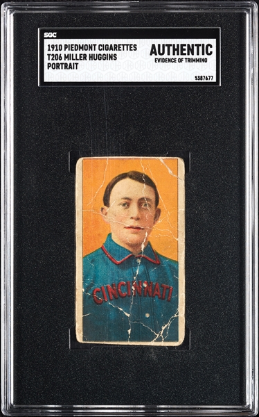 1909-11 T206 Miller Huggins Portrait SGC Authentic