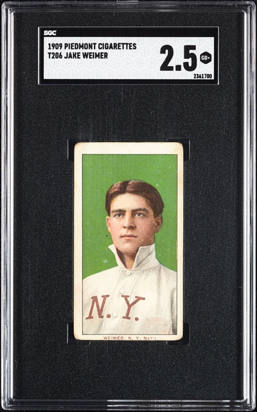 1909-11 T206 Jake Weimer SGC 2.5