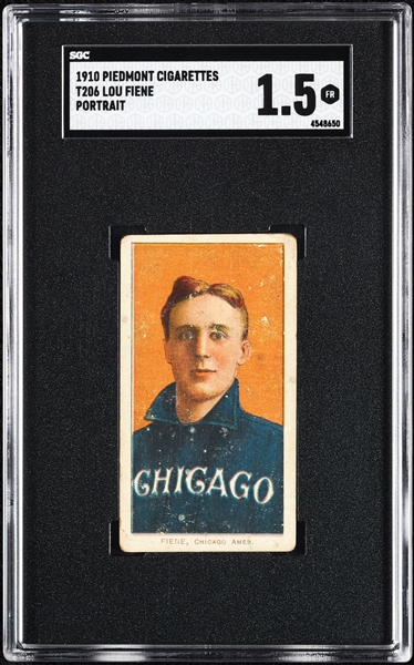 1909-11 T206 Lou Fiene Portrait SGC 1.5