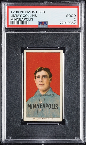 1909-11 T206 Jimmy Collins Minneapolis PSA 2