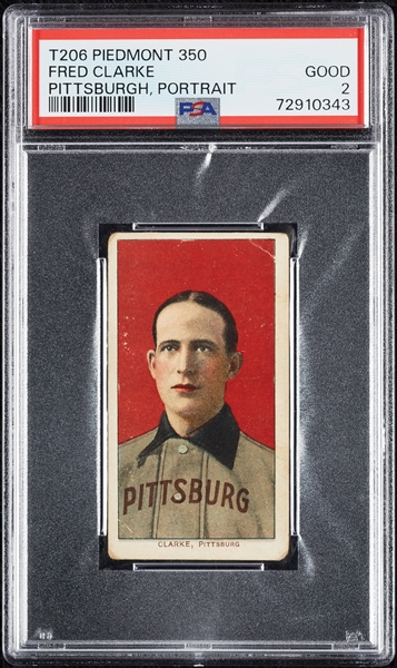 1909-11 T206 Fred Clarke Pittsburgh, Portrait PSA 2